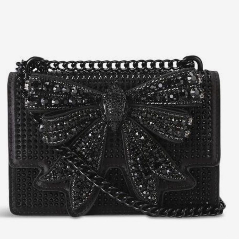 Elegant Black Beaded Women's Bag